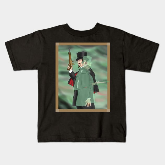 Dueling Ghosts 1- Haunted Mansion Kids T-Shirt by tesiamarieart